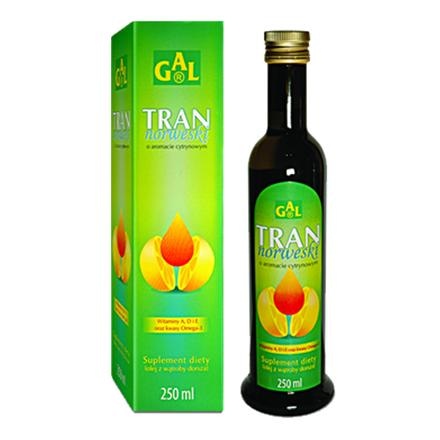 Tran norweski o aromacie cytrynowym 250ml