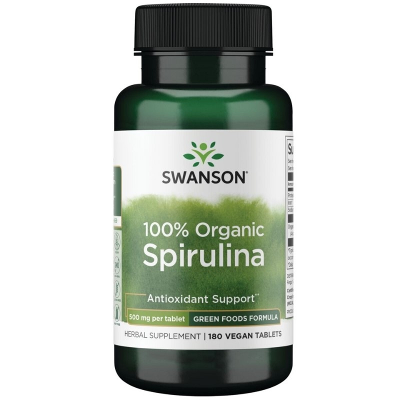 Spirulina 100% Organic 500mg 180 tabl.