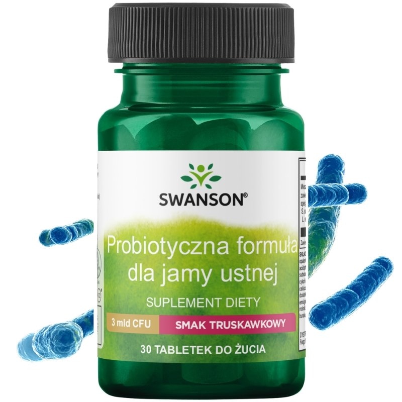 Probiotyczna formuła do jamy ustnej 30 tabletek do żucia smak truskawkowy