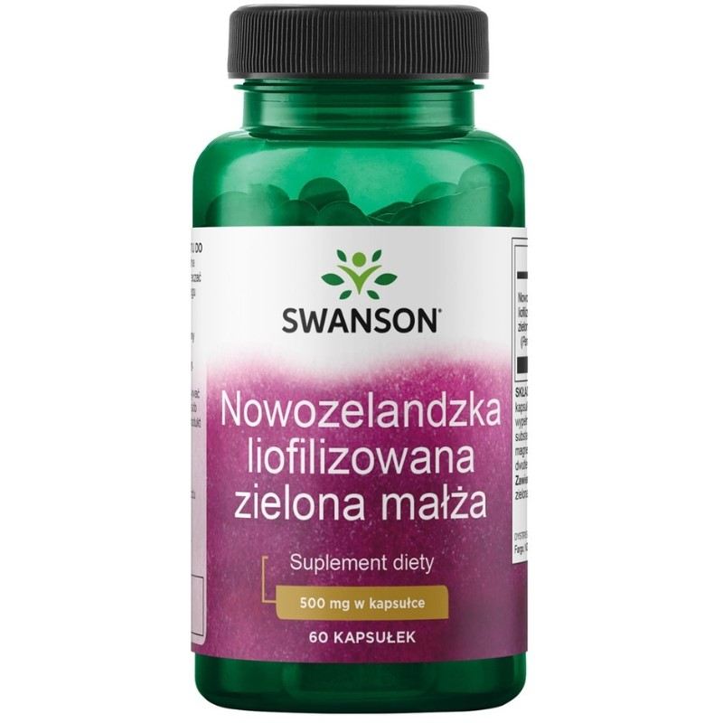 Nowozelandzka liofilizowana zielona małża 500mg 60 kaps.
