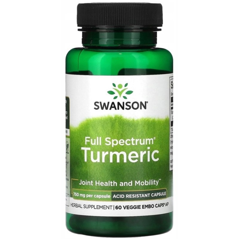 Full Spectrum Turmeric - opóźnione wchłanianie 750mg 60 kaps.