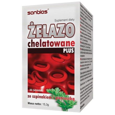 Żelazo chelatowane PLUS 30 kaps