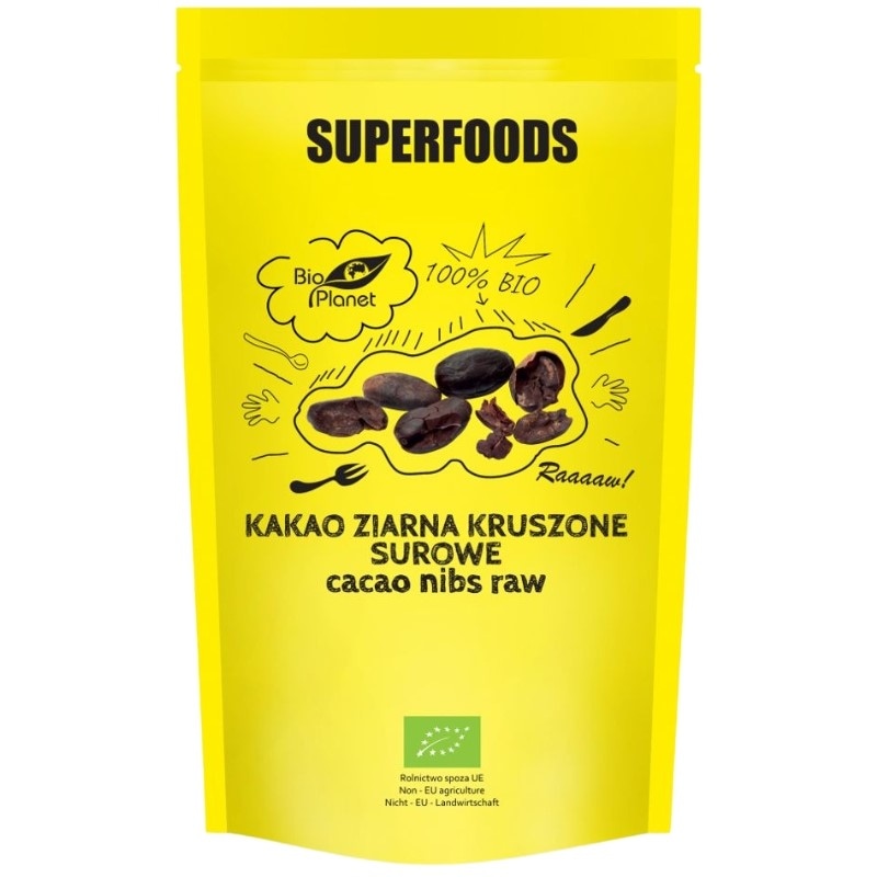 Bio Planet Kakao ziarna kruszone surowe BIO 250g