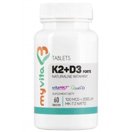 Witamina K2 + D3 (100µg/2000IU) 60 tabl.