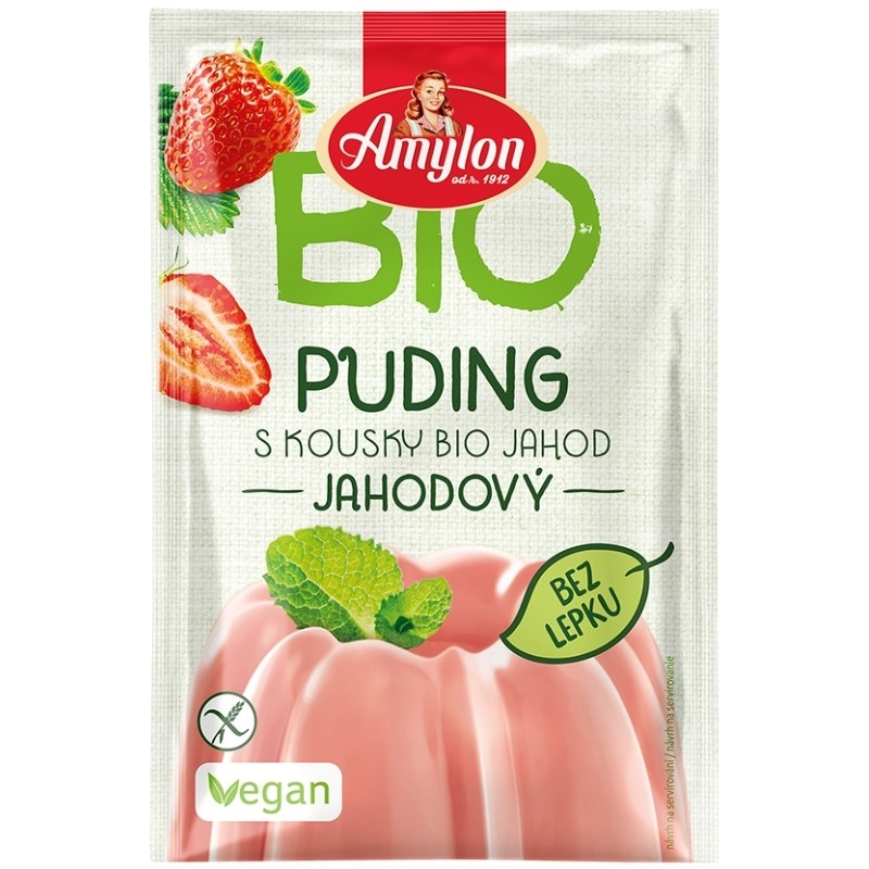 Budyń truskawkowy bezglutenowy BIO 40g