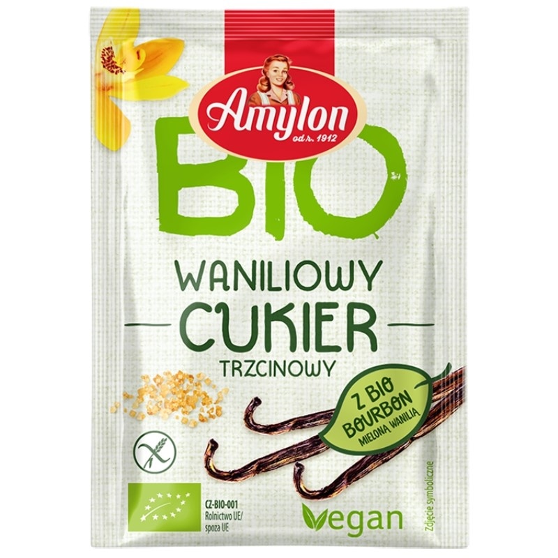 Cukier waniliowy trzcinowy BIO bezglutenowy 20g