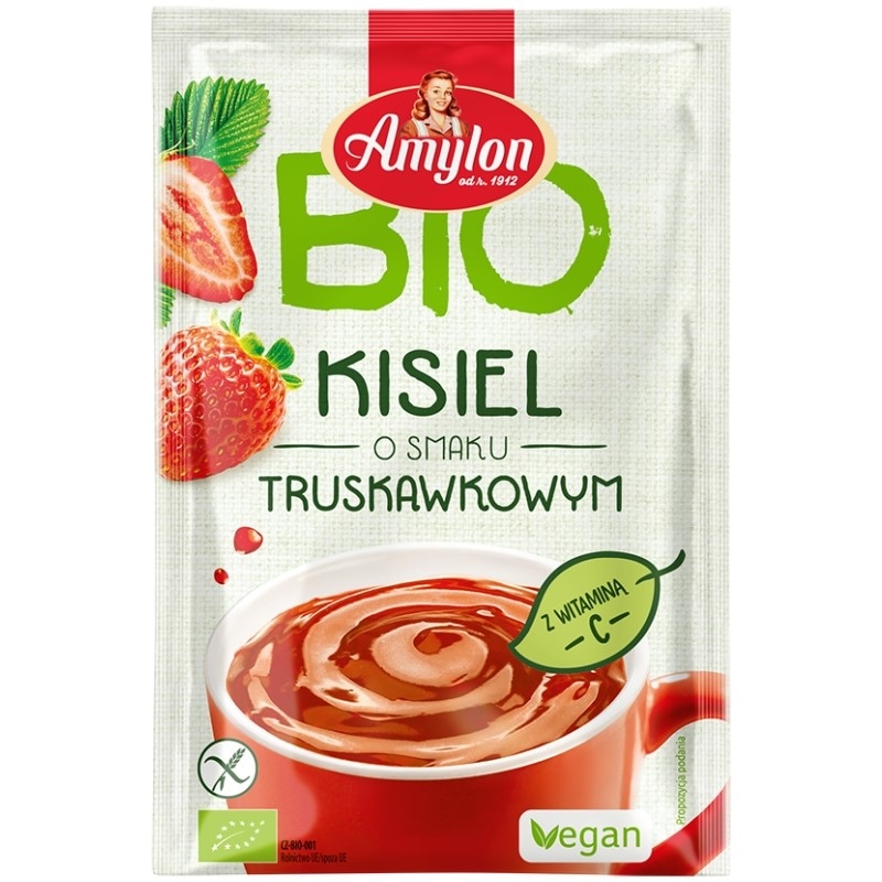Kisiel truskawkowy bezglutenowy z witaminą C BIO 30g