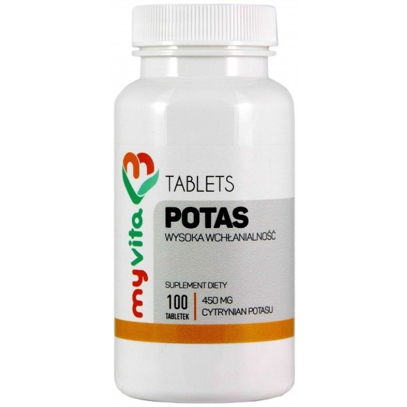 Potas (cytrynian) 450mg 100 tabl.