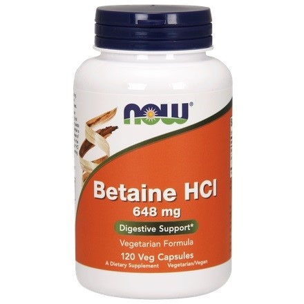 Betaine HCL 648mg 120 kaps.