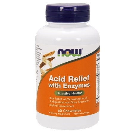 Acid Relief with Enzymes 60 tabletek do ssania